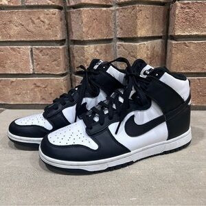 Nike Dunk High Retro Shoes Mens Size 7  Black White Panda DD1399-105